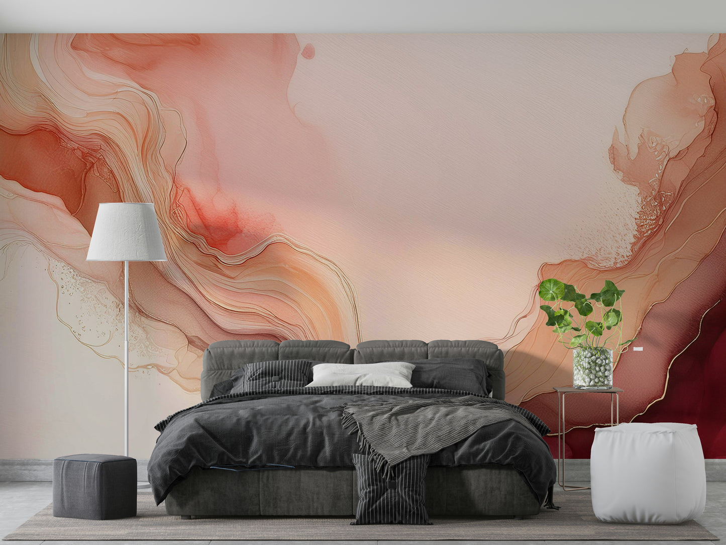 Flowing Coral Dreams Wall Mural