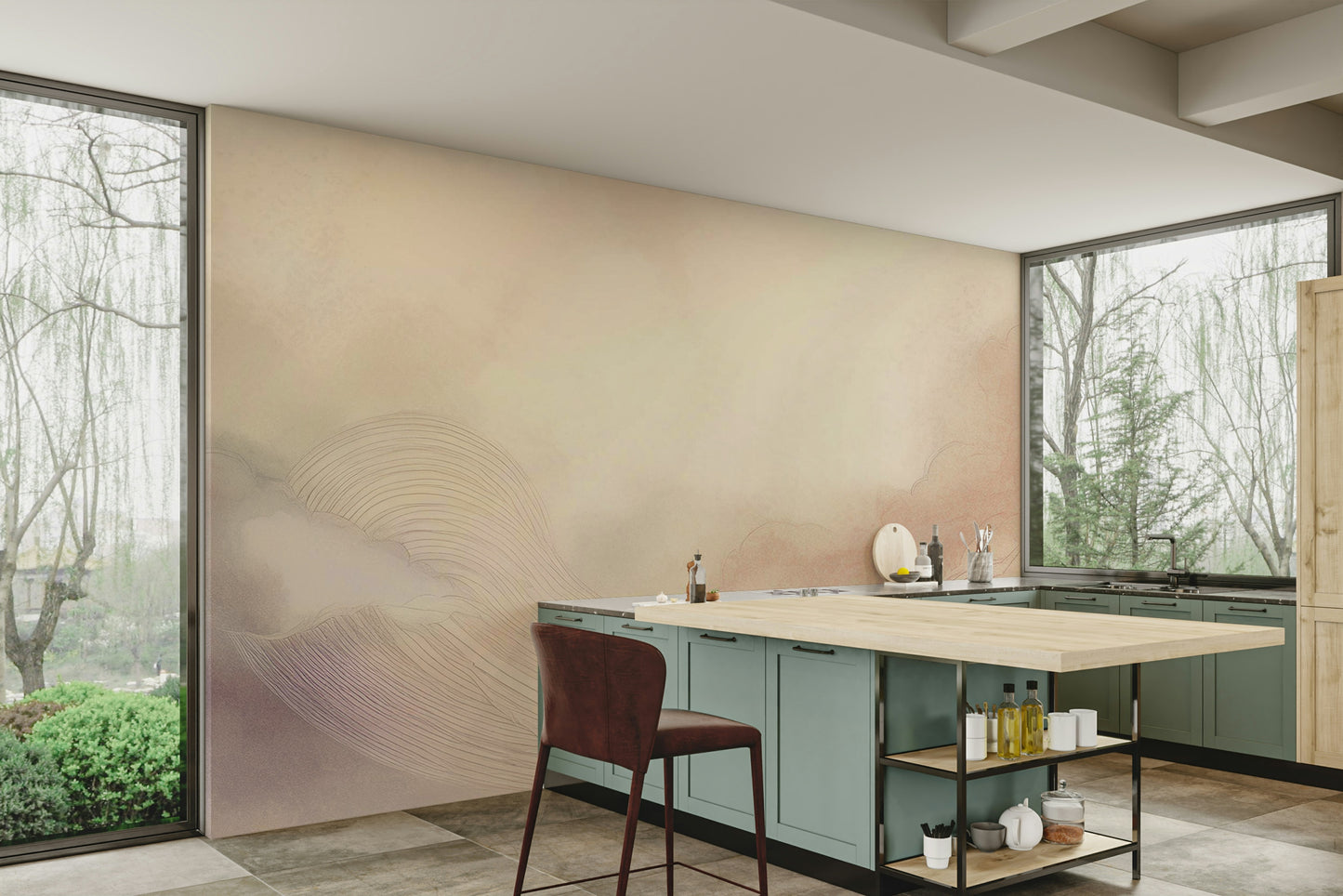 Gentle Cloud Drift Wall Mural