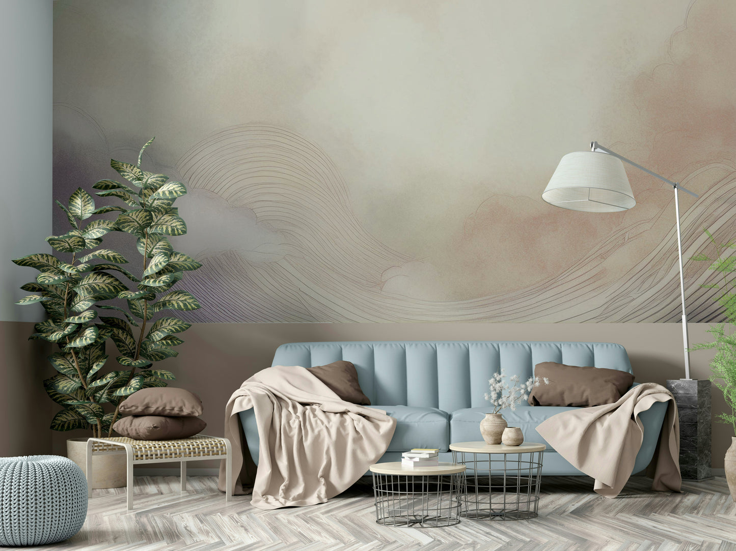 Gentle Cloud Drift Wall Mural