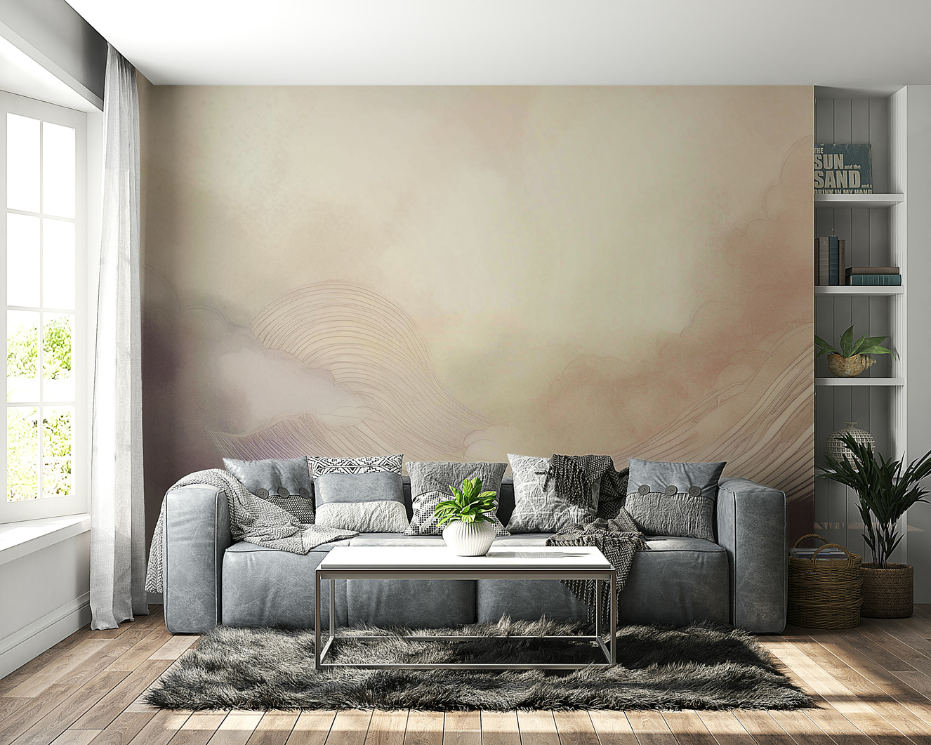 Gentle Cloud Drift Wall Mural