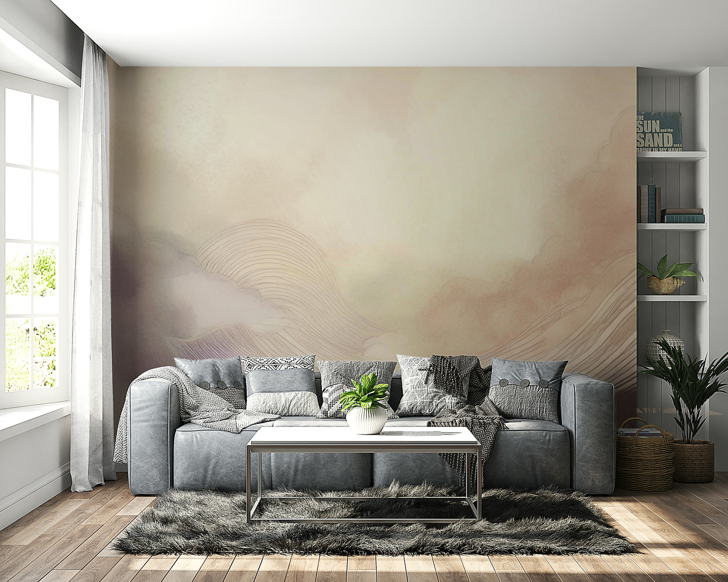 Gentle Cloud Drift Wall Mural