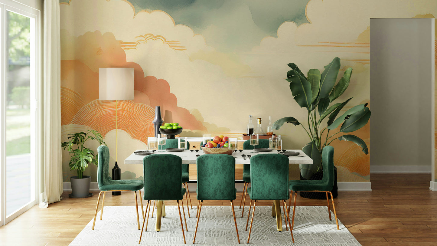 Zen Cloudscape Wall Mural