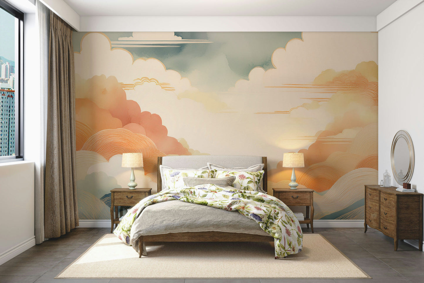Zen Cloudscape Wall Mural