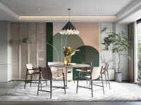 Elegant soft sage green wall mural for relaxing spaces

