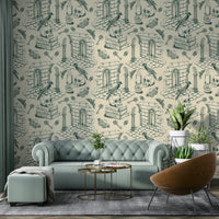 Wallpaper mural for studies, reading rooms, or libraries

