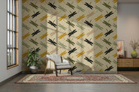 Nature-inspired wallpaper with soft flying insects

