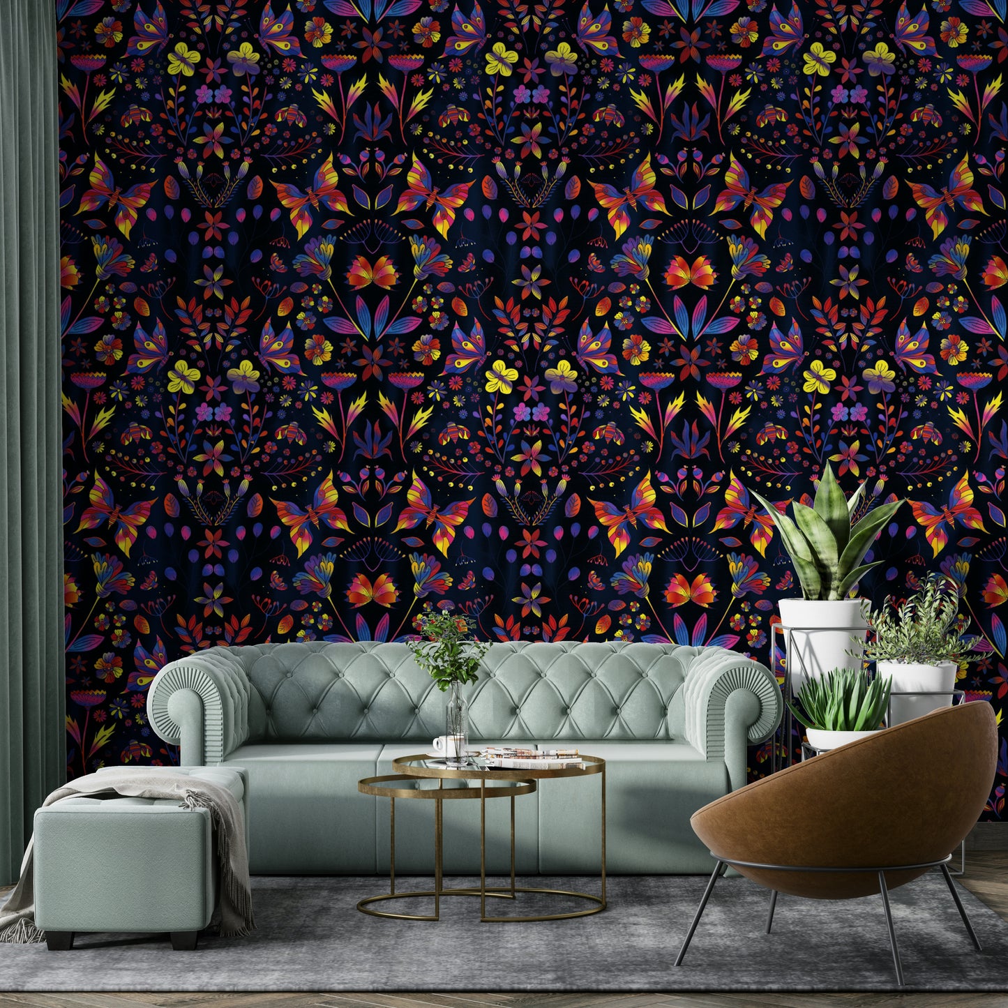 Wild spring bloom wallpaper for bold interiors

