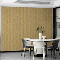 Honey-toned wallpaper with minimalist pattern

