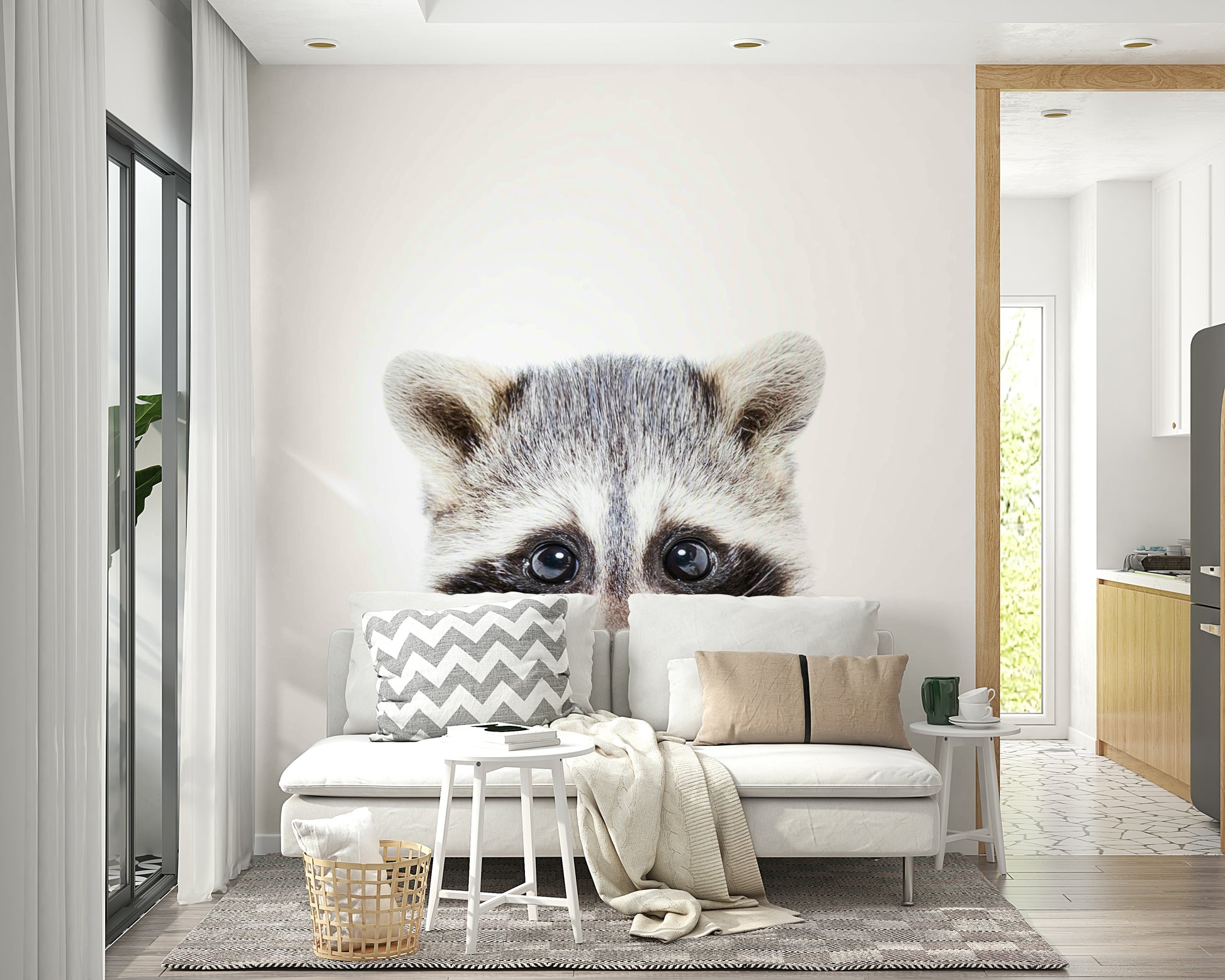 Forest animal wallpaper for children’s decor

