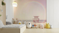 Pastel Beach Dream Wall Mural for a peaceful coastal vibe.

