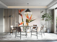 Bright and bold Bird of Paradise floral mural for vibrant spaces.

