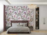 Beautiful orchid wall mural bringing elegance to interiors.

