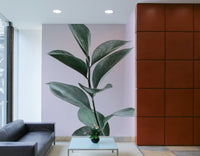 Pink & Green Harmony wall mural in soft tones

