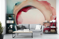 Into the Dream Cave mural with natural stone textures and soft lighting.

