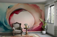 Mystical cave design with glowing accents in Into the Dream Cave mural.

