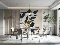 Sophisticated botanical silhouette design for wall murals.

