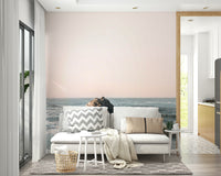 Coastal Heart wallpaper mural creating a tranquil room atmosphere.

