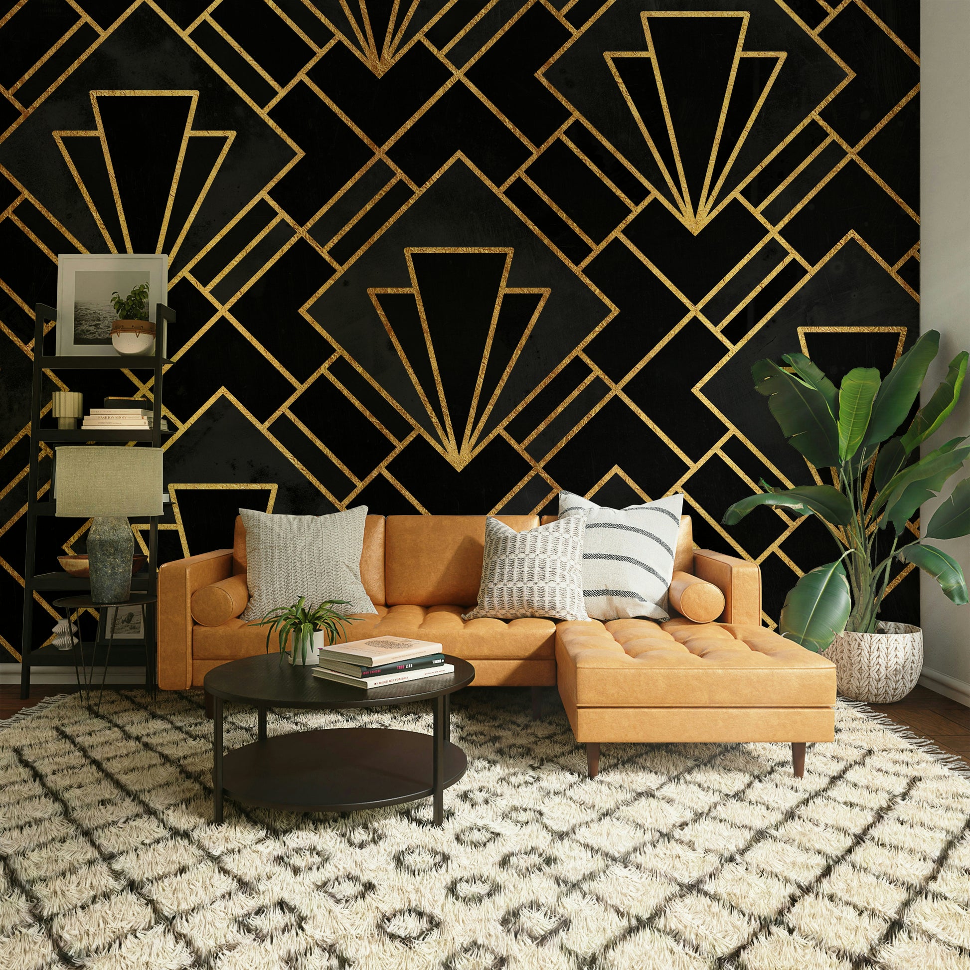 Bold geometric design in Art Deco style for your walls.

