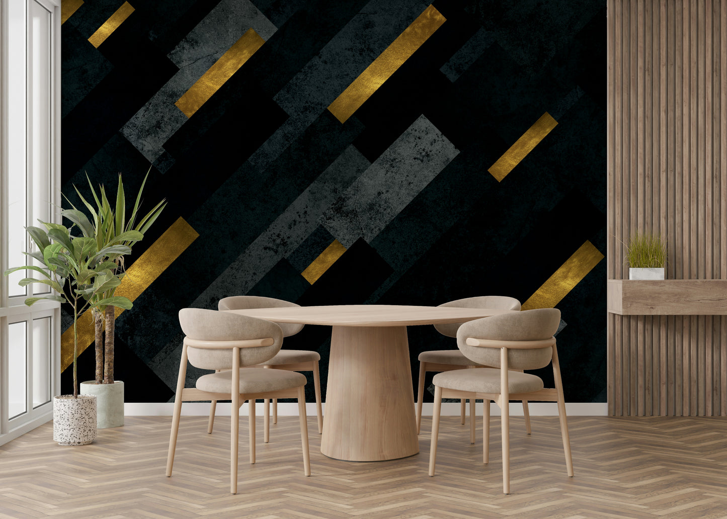 Celestial shooting stars wall mural for calming home decor

