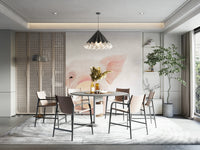 Fun piglet wall mural with pink bubble gum bubble

