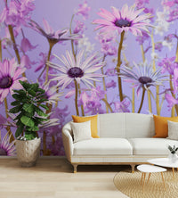 Botanical Reverie wallpaper mural bringing the outdoors indoors.

