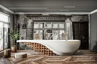 Parisian bar scene mural for a cozy, stylish room look.

