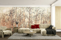 Tall grass and reed wallpaper for a natural, calming room.

