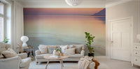 Dead Sea Shore mural wallpaper with beautiful pastel skies.

