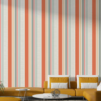 Pastel striped wallpaper with a lively summer vibe

