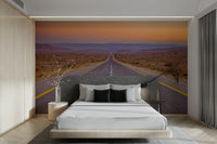 Endless road in the desert captured in a stunning wall mural for any room.

