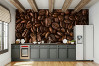 Espresso Delight Wall Mural with rich, warm tones of freshly brewed espresso.

