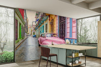 Urban Havana street with retro charm wall mural

