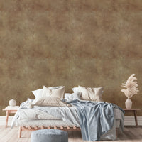Natural suede wallpaper in golden beige hue

