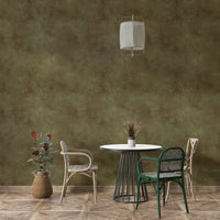 Suede look wallpaper in rich olive color


