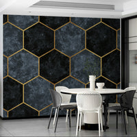 Stylish pastel geometric mural for modern spaces

