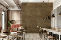 Sueded leather tobacco wallpaper with rich texture

