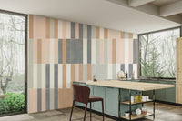 Muted pastel tile mural for stylish minimal décor

