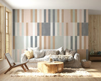 Abstract pastel tiles mural for modern spaces

