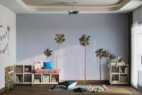 Sunset and coastal elements in the California Dreaming mural.

