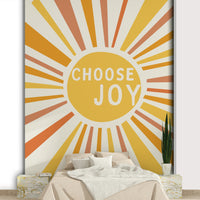 Positive Choose Joy wall mural with uplifting design

