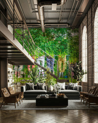 Bright garden pants mural bringing nature to life

