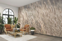 Golden meadow grass mural


