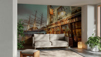 London tall ship wall mural

