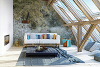 Wallpaper with trees and white spring flowers

