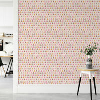 Light and fun triangle pattern wallpaper in pink vibes.

