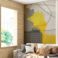 Luxury grey gold wall mural


