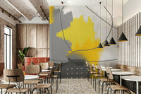 Modern grey and gold mural

