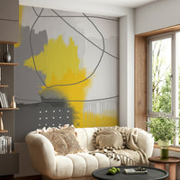 Elegant gold and grey wall mural

