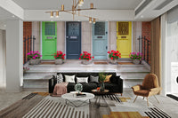 Bright and colorful wall mural

