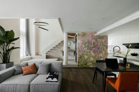 Watercolor-inspired floral mural

